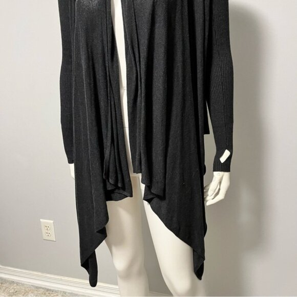 Lululemon Dark Grey Cashmere Blend Express Yourself Open Drape Cardigan size 4 - Picture 4 of 8